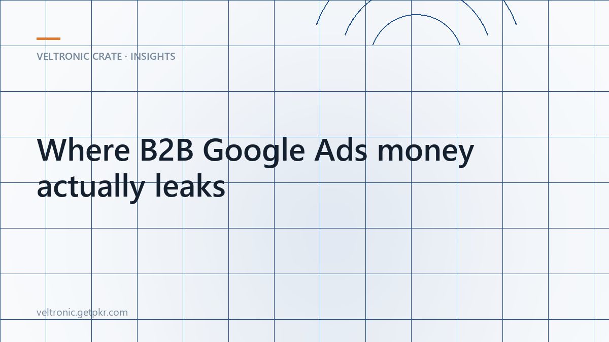 Where B2B Google Ads money actually leaks — article cover